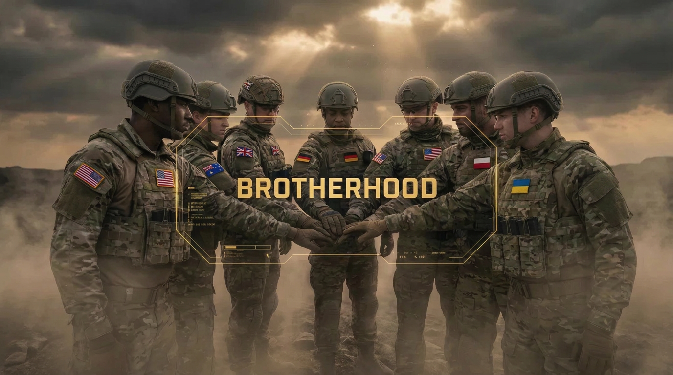 Veterans standing together